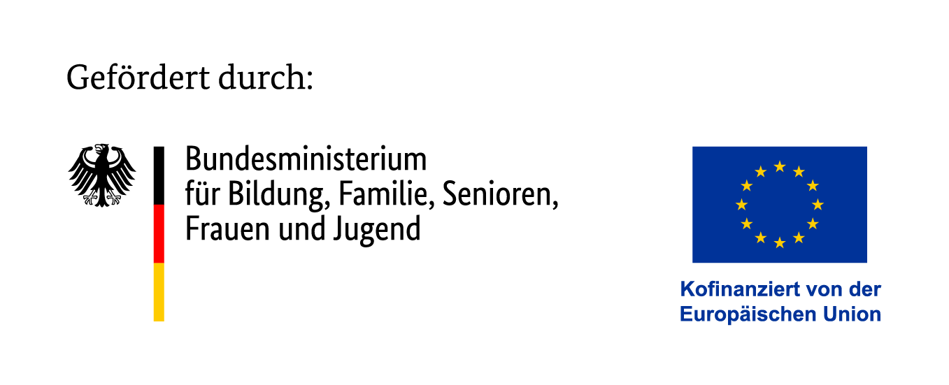 Kombi-Förderlogo Bundesministerium für Bildung, Familie, Senioren, Frauen und Jugend und Europäischen Sozialfonds