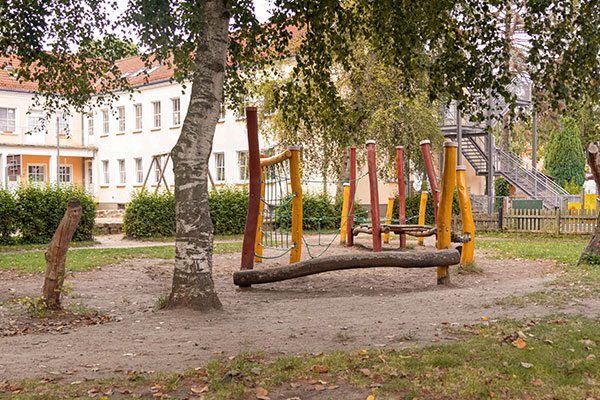 Spielplatz des Kindergartens der Kita Im Heuweg.