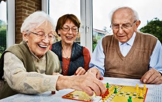 Im Ehrenamt Gesellschaftsspiele spielen.