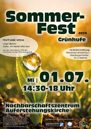 Plakat Sommerfest Grünhufe 2026