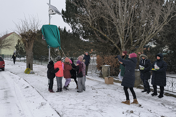 Ev. Kita Löwenzahn in Gingst - Enthüllung der Geschwindigkeitsanzeiger