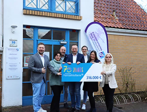 Symbolischen Übergabe der Fördersumme in Stralsund